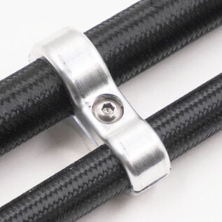 Pure Choice Motorsports Billet Aluminum Floating Double #6 & #10 Reduced Barrier A/C Line  Separator - .750" x .540" - 8302