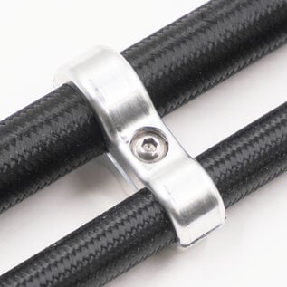 Pure Choice Motorsports Billet Aluminum Floating Double #6 & #10 Reduced Barrier A/C Line  Separator - .750" x .540" - 8302