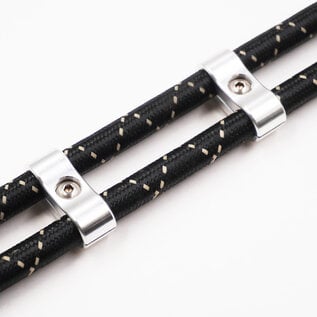 Pure Choice Motorsports Billet Aluminum Floating Double  -6AN PTFE Line Separator- .430" x .430" - 8303