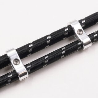 Pure Choice Motorsports Billet Aluminum Floating Double Power Steering Line Separator- .630" x .530" - 8305