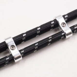 Pure Choice Motorsports Billet Aluminum Floating Double Power Steering Line Separator- .630" x .530" - 8305