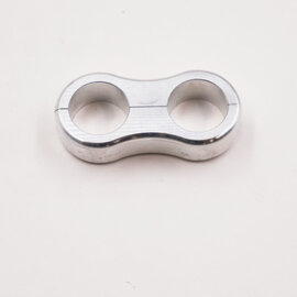 Pure Choice Motorsports Billet Aluminum Floating Double #10 Reduced Barrier A/C or Heater Line Separator - .750" x .750" - 8307