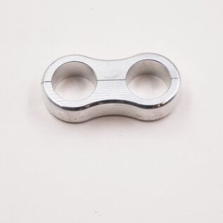 Pure Choice Motorsports Billet Aluminum Floating Double #10 Reduced Barrier A/C or Heater Line Separator - .750" x .750" - 8307