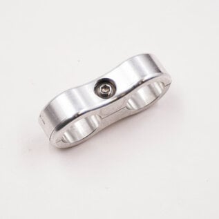 Pure Choice Motorsports Billet Aluminum Floating Double #10 Reduced Barrier A/C or Heater Line Separator - .750" x .750" - 8307