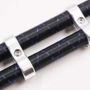 Pure Choice Motorsports Billet Aluminum Floating Double #10 Reduced Barrier A/C or Heater Line Separator - .750" x .750" - 8307