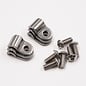 Pure Choice Motorsports Single Stainless Line Clamps: 3/16" Clamps with 10:32 Buttonhead Screws (6 pcs) - 8600
