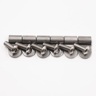 Pure Choice Motorsports Single Stainless Line Clamps: 3/16" Clamps with 10:32 Buttonhead Screws (6 pcs) - 8600
