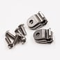 Pure Choice Motorsports Single Stainless Line Clamps: 3/16" Clamps with 10:32 Buttonhead Screws (6 pcs) - 8600