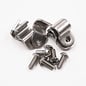Pure Choice Motorsports Single Stainless Steel Line Clamps: 5/16" Clamps with 10:32 Buttonhead Screws (6 pcs) - 8620