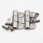 Pure Choice Motorsports Single Stainless Steel Line Clamps: 5/16" Clamps with 10:32 Buttonhead Screws (6 pcs) - 8620