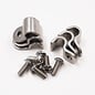 Pure Choice Motorsports Single Stainless Steel Line Clamps: 5/16" Clamps with 10:32 Buttonhead Screws (6 pcs) - 8620
