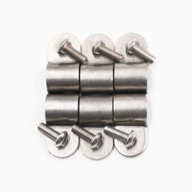Pure Choice Motorsports Single Stainless Steel Line Clamps: 3/8" Clamps with 10:32 Buttonhead Screws (6 pcs) - 8630