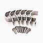 Pure Choice Motorsports Single Stainless Steel Line Clamps: 5/8" Clamps with 10:32 Buttonhead Screws (6 pcs) - 8645