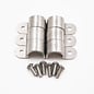 Pure Choice Motorsports Single Stainless Steel Line Clamps: 5/8" Clamps with 10:32 Buttonhead Screws (6 pcs) - 8645
