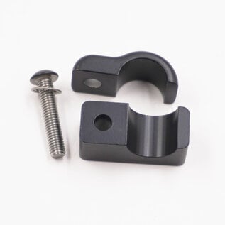 Pure Stealth Pure Stealth Billet Aluminum Non-Floating Single #6 Reduced Barrier A/C Line Clamp - .540" -X8103
