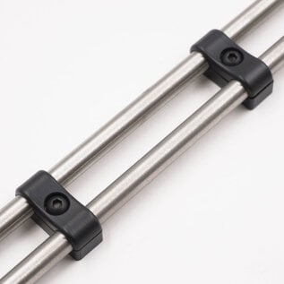 Pure Stealth Pure Stealth Billet Aluminum Non-Floating Double Line Clamp - .375" x .375"- X8201