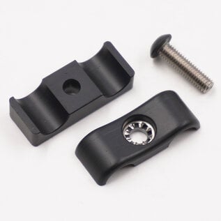 Pure Stealth Pure Stealth Billet Aluminum Non-Floating Double Line Clamp - .375" x .375"- X8201