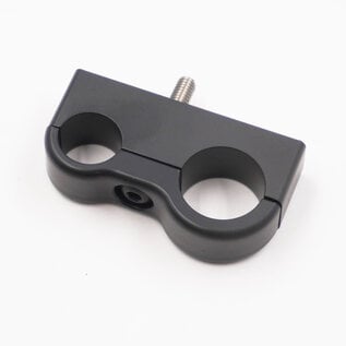 Pure Stealth Pure Stealth Billet Aluminum Non-Floating Double #6 & #10 Reduced Barrier A/C Line Clamp - .750" x .540" - X8203