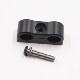 Pure Stealth Pure Stealth Billet Aluminum Non-Floating Double -6AN PTFE Line Clamp - .430" x .430" - X8204