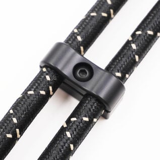 Pure Stealth Pure Stealth Billet Aluminum Non-Floating Double -6AN PTFE Line Clamp - .430" x .430" - X8204