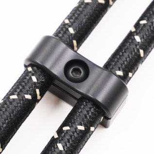 Pure Stealth Pure Stealth Billet Aluminum Non-Floating Double -6AN PTFE Line Clamp - .430" x .430" - X8204