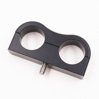 Pure Stealth Pure Stealth Billet Aluminum Non-Floating Double #10 Reduced Barrier A/C or Heater Line Clamp - .750" x .750" - X8205