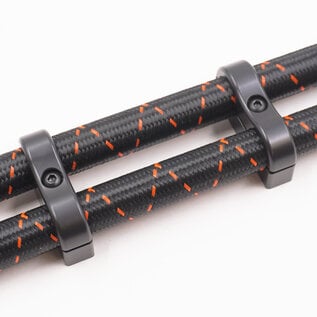 Pure Stealth Pure Stealth Billet Aluminum Non-Floating Double #10 Reduced Barrier A/C or Heater Line Clamp - .750" x .750" - X8205