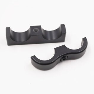 Pure Stealth Pure Stealth Billet Aluminum Non-Floating Double 5/8" Heater Line Clamp - .875" x .875" - X8206