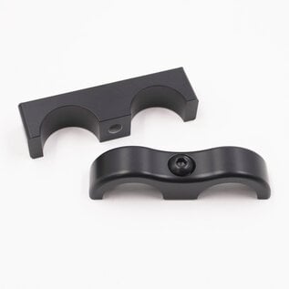 Pure Stealth Pure Stealth Billet Aluminum Non-Floating Double 5/8" Heater Line Clamp - .875" x .875" - X8206