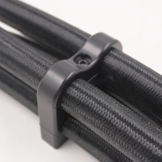 Pure Stealth Pure Stealth Billet Aluminum Non-Floating 4-Hose Reduced Barrier A/C & Heater Line Clamp- .540" x .750" x .750" x .750" - X8210