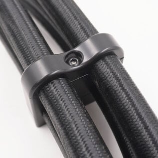 Pure Stealth Pure Stealth Billet Aluminum Non-Floating 4-Hose Reduced Barrier A/C & Heater Line Clamp- .540" x .750" x .750" x .750" - X8210
