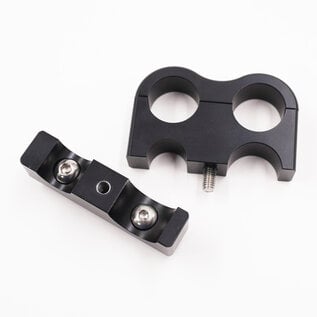 Pure Stealth Pure Stealth Billet Aluminum Non-Floating 4-Hose Reduced Barrier A/C & Heater Line Clamp- .540" x .750" x .750" x .750" - X8210