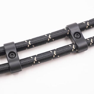 Pure Stealth Pure Stealth Billet Aluminum Floating Double -6AN PTFE Line Separator- .430" x .430" - X8303