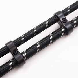 Pure Stealth Pure Stealth Billet Aluminum Floating Double Power Steering Line Separator- .630" x .530" - X8305