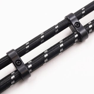 Pure Stealth Pure Stealth Billet Aluminum Floating Double Power Steering Line Separator- .630" x .530" - X8305