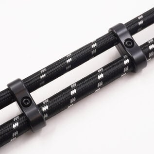 Pure Stealth Pure Stealth Billet Aluminum Floating Double Power Steering Line Separator- .630" x .530" - X8305