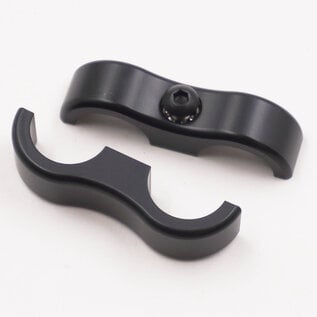 Pure Stealth Pure Stealth Billet Aluminum Floating Double #10 Reduced Barrier A/C or Heater Line Separator - .750" x .750" - X8307