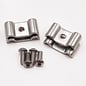 Pure Choice Motorsports Double Stainless Steel Line Clamps: 3/16" x 3/16" Clamps with 10:32 Buttonhead Screws (4 pcs) -8605