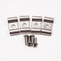 Pure Choice Motorsports Double Stainless Steel Line Clamps: 3/16" x 3/16" Clamps with 10:32 Buttonhead Screws (4 pcs) -8605