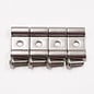 Pure Choice Motorsports Double Stainless Steel Line Clamps: 3/16" x 3/16" Clamps with 10:32 Buttonhead Screws (4 pcs) -8605