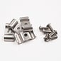 Pure Choice Motorsports Double Stainless Steel Line Clamps: 3/16" x 1/4" Clamps with 10:32 Buttonhead Screws (4 pc) - 8615