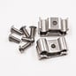 Pure Choice Motorsports Double Stainless Steel Line Clamps: 3/16" x 1/4" Clamps with 10:32 Buttonhead Screws (4 pc) - 8615