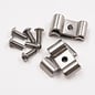 Pure Choice Motorsports Double Stainless Steel Line Clamps: 3/16" x 1/4" Clamps with 10:32 Buttonhead Screws (4 pc) - 8615