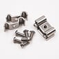 Pure Choice Motorsports Double Stainless Steel Line Clamps: 3/16" x 1/4" Clamps with 10:32 Buttonhead Screws (4 pc) - 8615