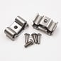 Pure Choice Motorsports Double Stainless Steel Line Clamps: 1/4" x 1/4" Clamps with 10:32 Buttonhead Screws (4 pc) - 8635