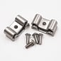 Pure Choice Motorsports Double Stainless Steel Line Clamps: 1/4" x 1/4" Clamps with 10:32 Buttonhead Screws (4 pc) - 8635