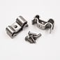 Pure Choice Motorsports Double Stainless Steel Line Clamps: 3/16" x 3/8" Clamps with 10:32 Buttonhead Screws (4 pcs) - 8650