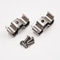 Pure Choice Motorsports Double Stainless Steel Line Clamps: 3/8" x 3/8" Clamps with 10:32 buttonhead screws (4 pcs) - 8660