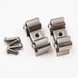 Pure Choice Motorsports Double Stainless Steel Line Clamps: 3/8" x 3/8" Clamps with 10:32 buttonhead screws (4 pcs) - 8660