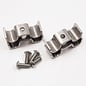 Pure Choice Motorsports Double Stainless Steel Line Clamps: 3/8" x 3/8" Clamps with 10:32 buttonhead screws (4 pcs) - 8660